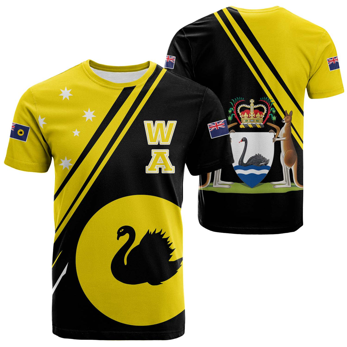 T Shirt - Western Australia T Shirt - WA Coat Of Arms Flag Special LT7