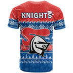 Knights Rugby T Shirt Indigenous Newcastle Merry Christmas LT14