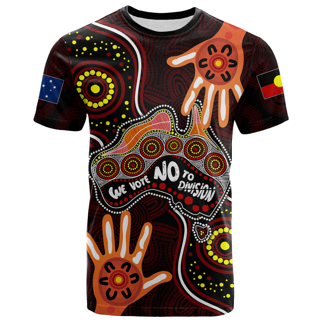 Australia Indigenous T Shirt We Vote NO To Division Aboriginal Map LT7