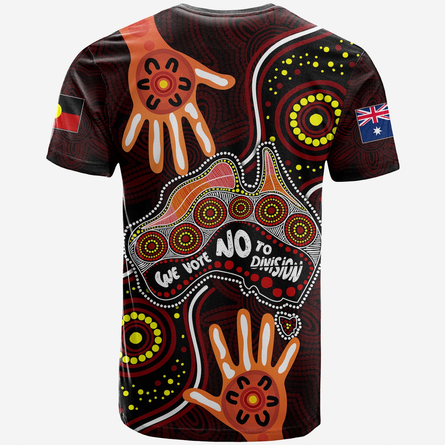 Australia Indigenous T Shirt We Vote NO To Division Aboriginal Map LT7