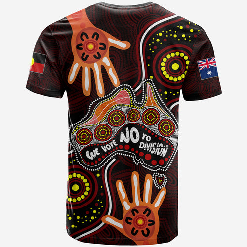 Australia Indigenous T Shirt We Vote NO To Division Aboriginal Map LT7