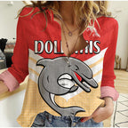 custom-text-and-number-redcliffe-dolphins-rugby-women-casual-shirt-simple-style