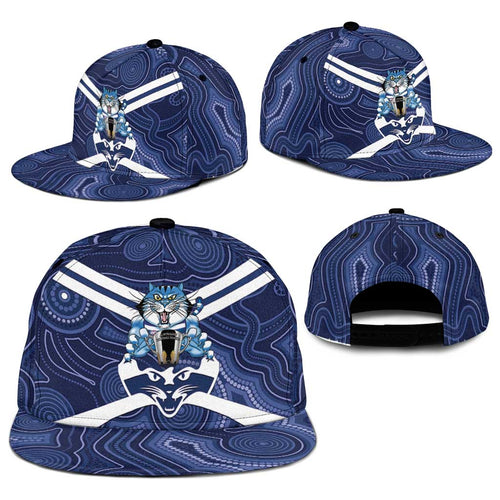 AFL Cats Football Snapback Cap Final Geelong Premiers Trophy Aboriginal - Aussie Hoodie