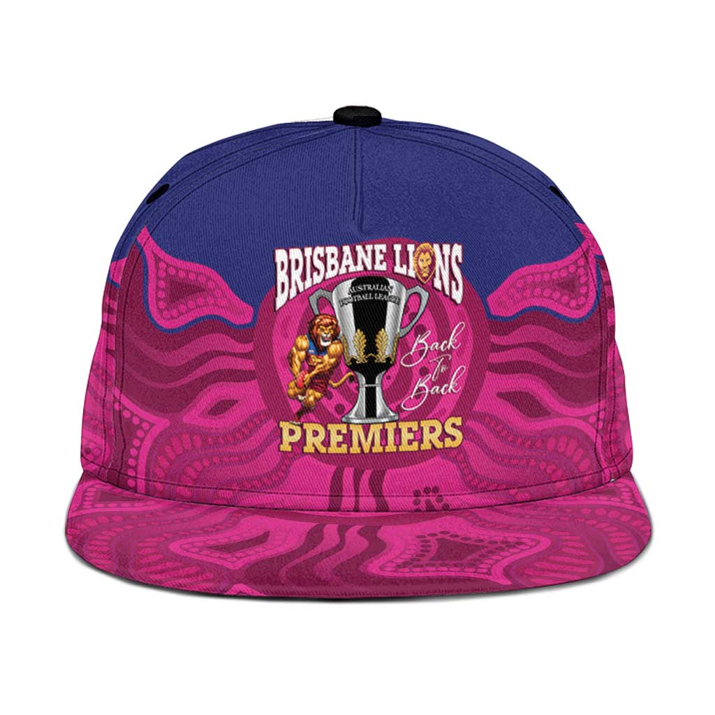 AFL Lions Football Snapback Cap Brisbane Premiers Back To Back Proud - Aussie Hoodie