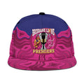 AFL Lions Football Snapback Cap Brisbane Premiers Back To Back Proud - Aussie Hoodie