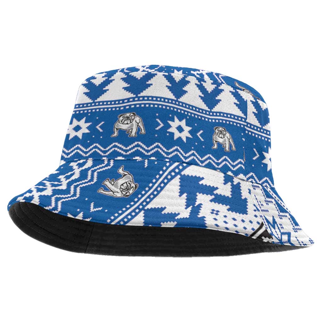 Angry Santa Bulldog Bucket Hat Christmas Rugby League Spirit - Aussie Hoodie