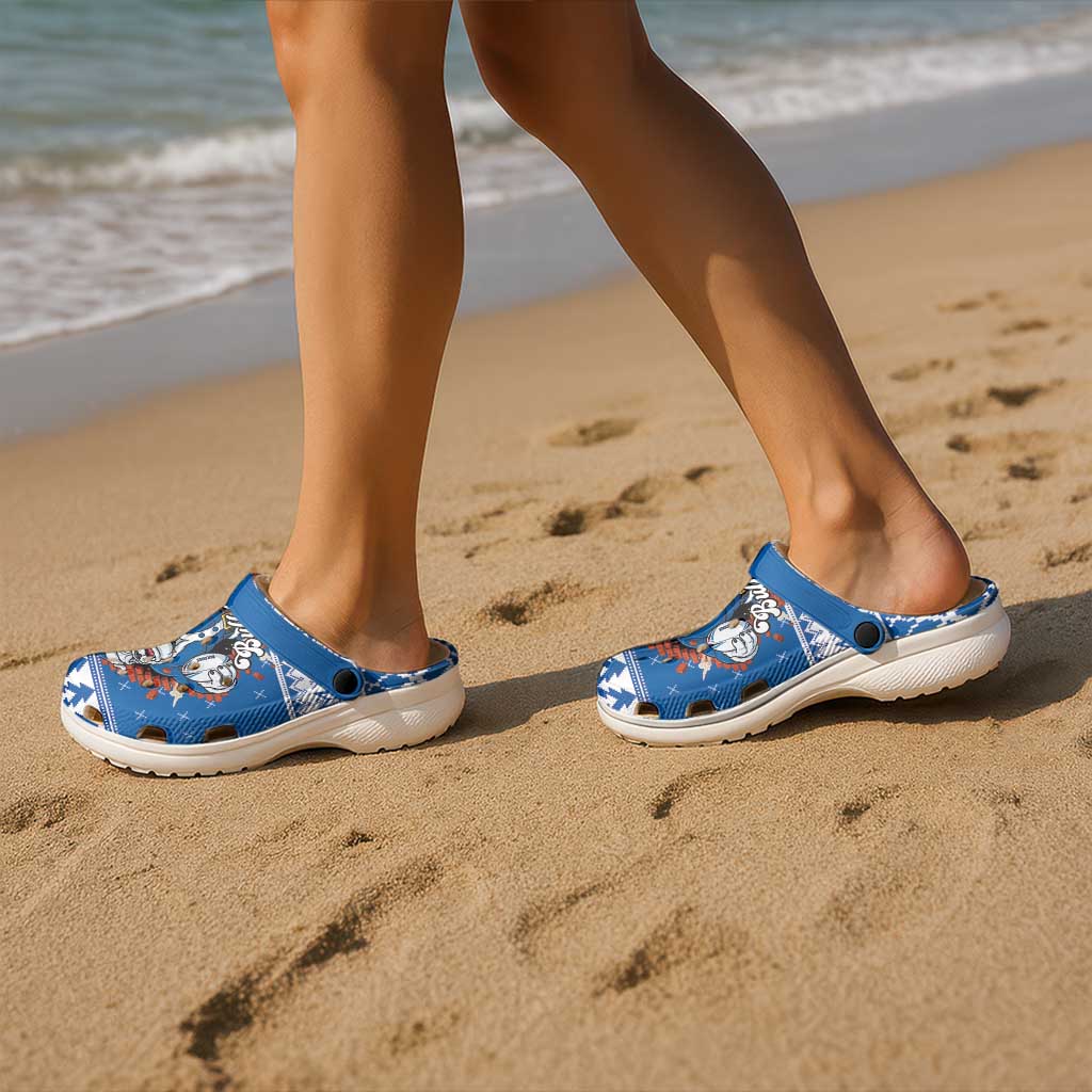 Angry Santa Bulldog Clogs Shoes Christmas Rugby League Spirit - Aussie Hoodie