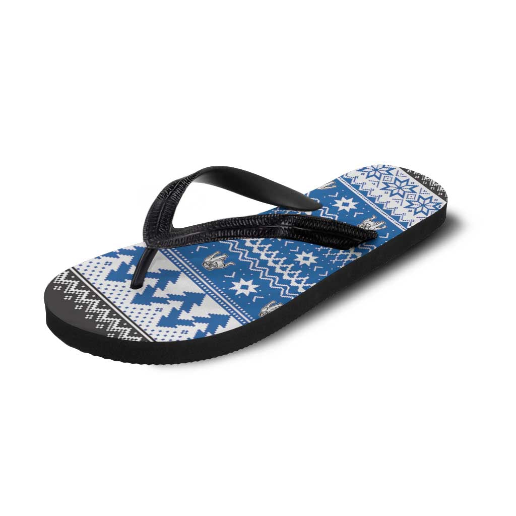Angry Santa Bulldog Flip Flops Christmas Rugby League Spirit - Aussie Hoodie