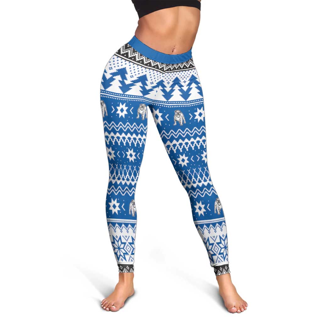 Angry Santa Bulldog Leggings Christmas Rugby League Spirit - Aussie Hoodie
