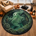 Aotearoa Green Fern Ghost Spirit Round Carpet