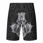 Aotearoa Kowhaiwhai Poutama Black Motif Board Shorts