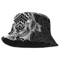 Aotearoa Kowhaiwhai Poutama Black Motif Bucket Hat