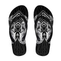 Aotearoa Kowhaiwhai Poutama Black Motif Flip Flops