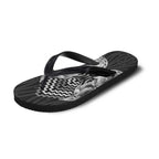 Aotearoa Kowhaiwhai Poutama Black Motif Flip Flops