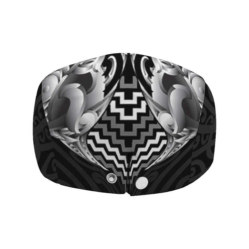 Aotearoa Kowhaiwhai Poutama Black Motif Jeff Hat
