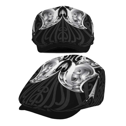 Aotearoa Kowhaiwhai Poutama Black Motif Jeff Hat