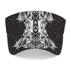 Aotearoa Kowhaiwhai Poutama Black Motif Sun Visor Cap