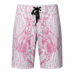 Aotearoa Kowhaiwhai Poutama Pink Motif Board Shorts