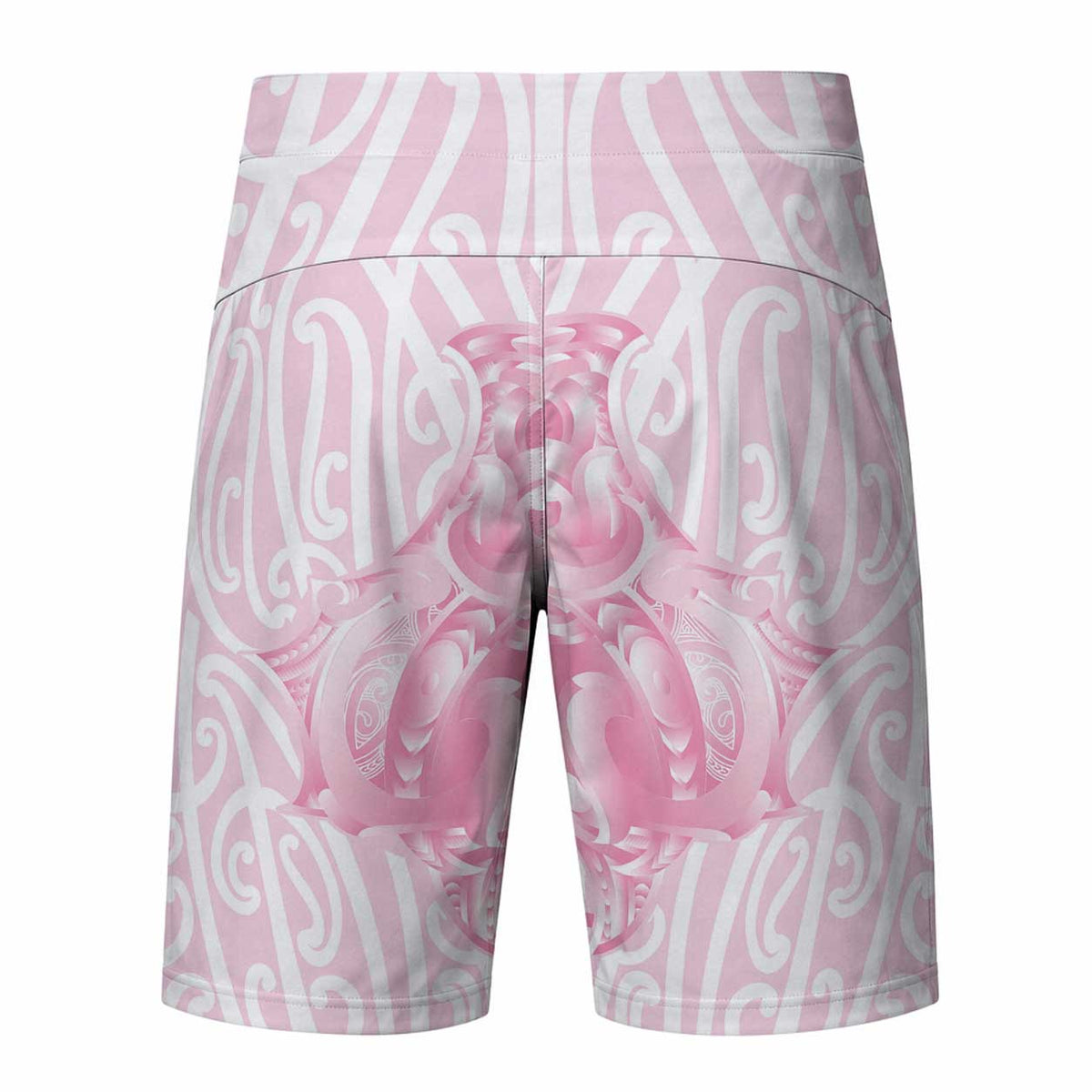 Aotearoa Kowhaiwhai Poutama Pink Motif Board Shorts