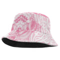 Aotearoa Kowhaiwhai Poutama Pink Motif Bucket Hat