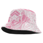 Aotearoa Kowhaiwhai Poutama Pink Motif Bucket Hat