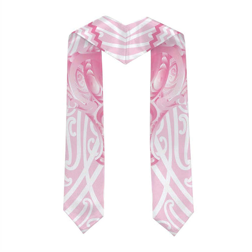 Aotearoa Kowhaiwhai Poutama Pink Motif Graduation Stole