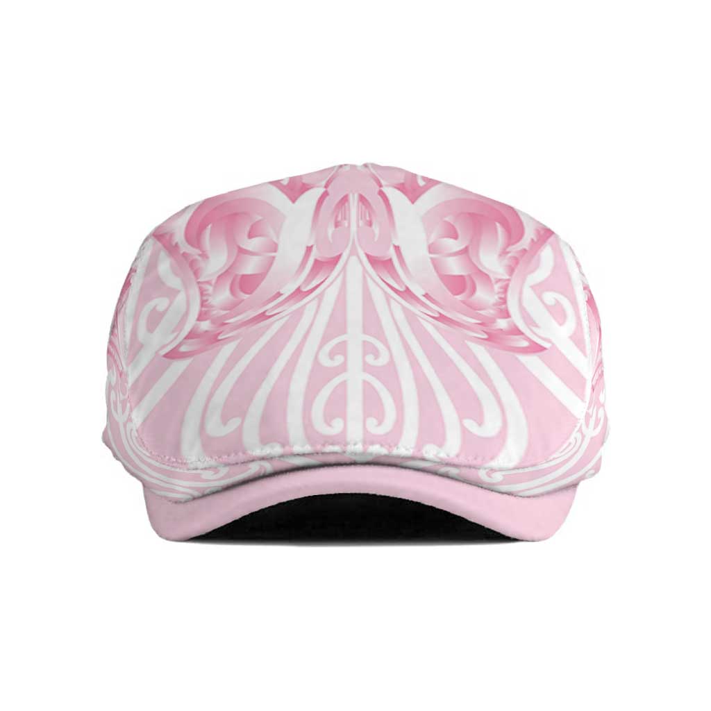 Aotearoa Kowhaiwhai Poutama Pink Motif Jeff Hat
