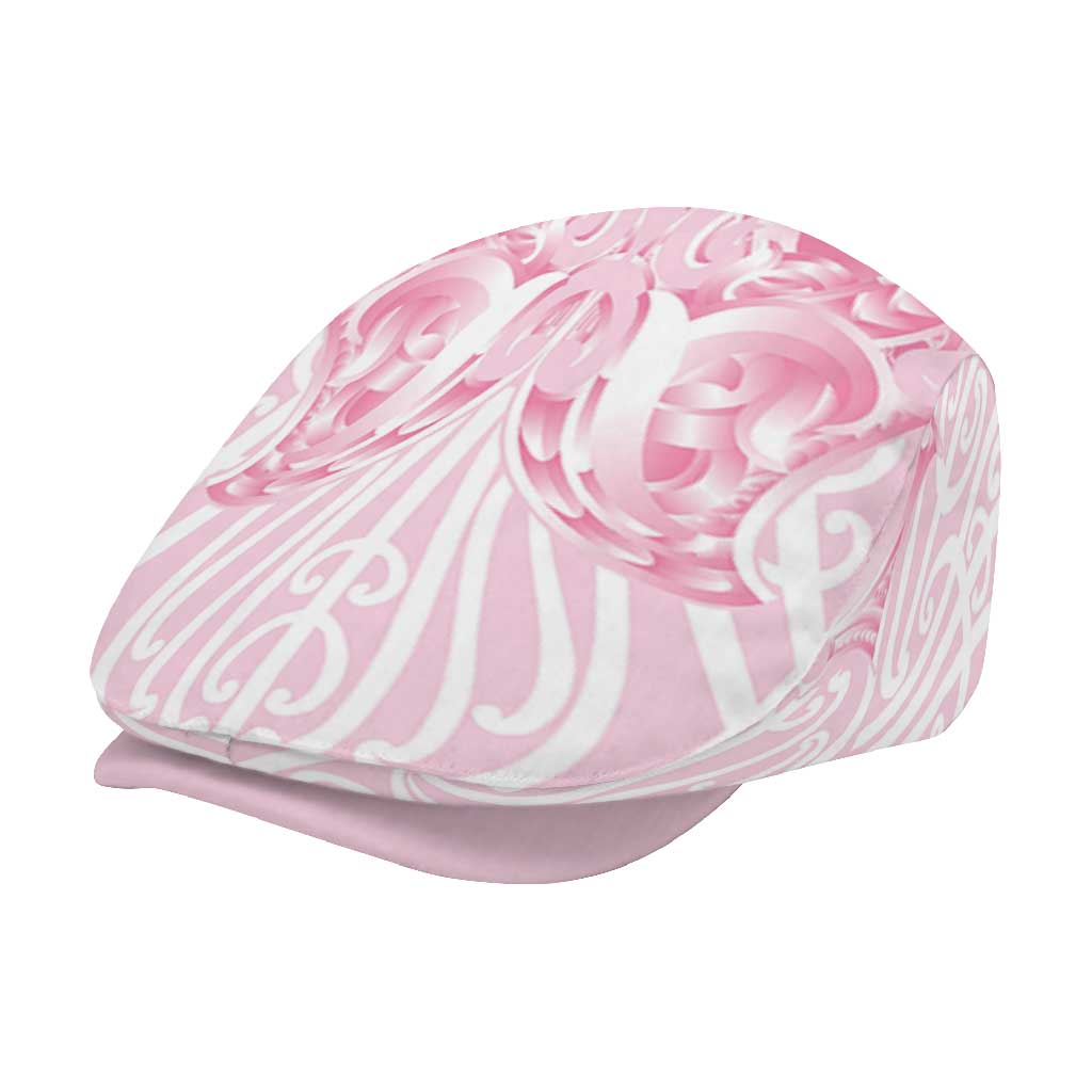 Aotearoa Kowhaiwhai Poutama Pink Motif Jeff Hat