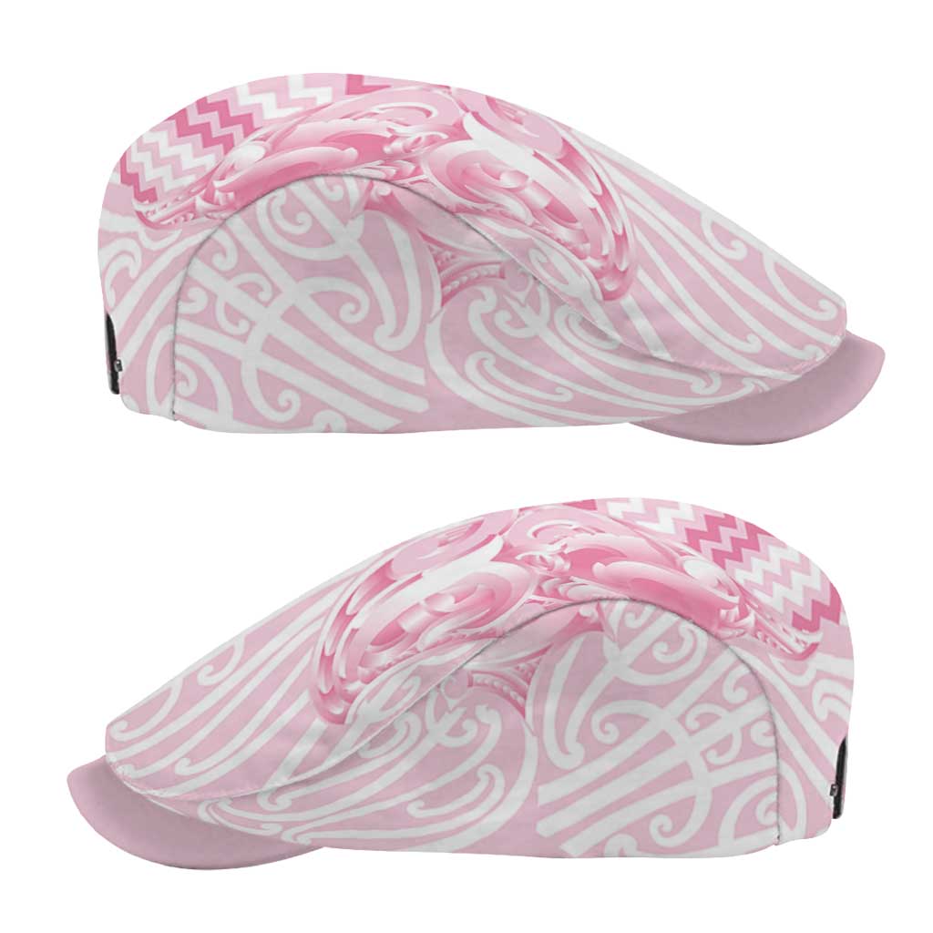 Aotearoa Kowhaiwhai Poutama Pink Motif Jeff Hat