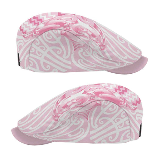 Aotearoa Kowhaiwhai Poutama Pink Motif Jeff Hat