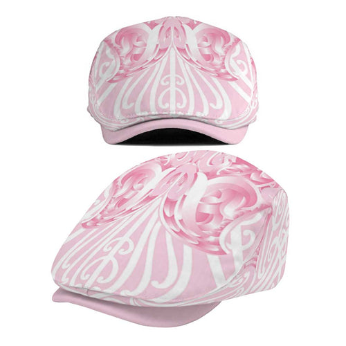 Aotearoa Kowhaiwhai Poutama Pink Motif Jeff Hat