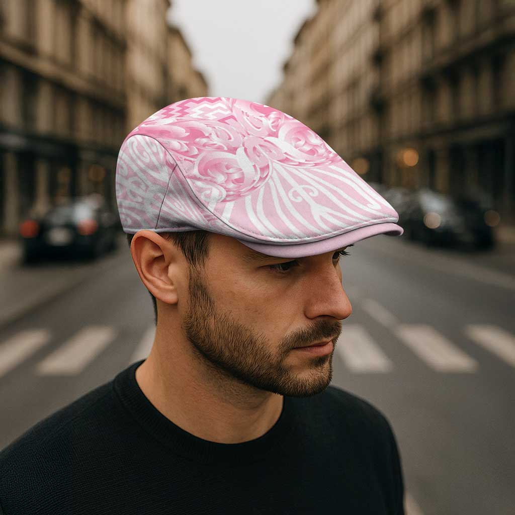 Aotearoa Kowhaiwhai Poutama Pink Motif Jeff Hat