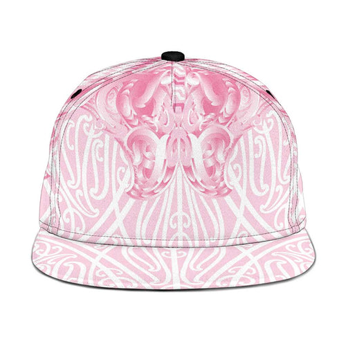Aotearoa Kowhaiwhai Poutama Pink Motif Snapback Cap