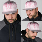 Aotearoa Kowhaiwhai Poutama Pink Motif Snapback Cap