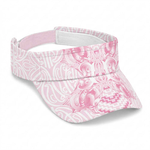 Aotearoa Kowhaiwhai Poutama Pink Motif Sun Visor Cap