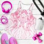 Aotearoa Kowhaiwhai Poutama Pink Motif Women Racerback Tank