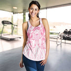 Aotearoa Kowhaiwhai Poutama Pink Motif Women Racerback Tank