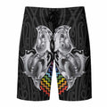 Aotearoa Kowhaiwhai Poutama Rainbow Motif Board Shorts