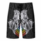Aotearoa Kowhaiwhai Poutama Rainbow Motif Board Shorts