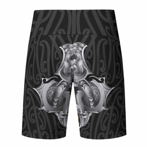 Aotearoa Kowhaiwhai Poutama Rainbow Motif Board Shorts