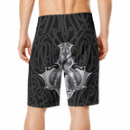 Aotearoa Kowhaiwhai Poutama Rainbow Motif Board Shorts