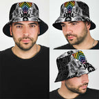 Aotearoa Kowhaiwhai Poutama Rainbow Motif Bucket Hat