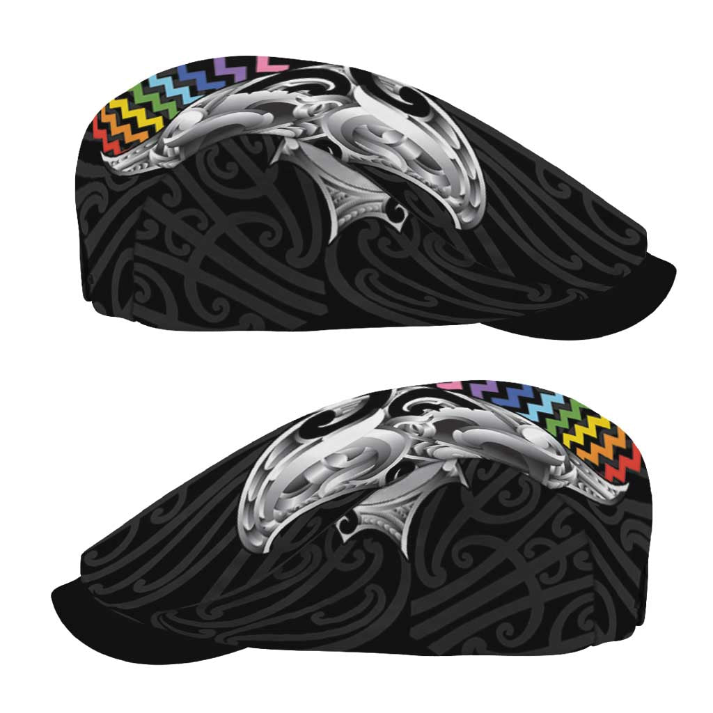 Aotearoa Kowhaiwhai Poutama Rainbow Motif Jeff Hat