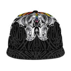 Aotearoa Kowhaiwhai Poutama Rainbow Motif Snapback Cap