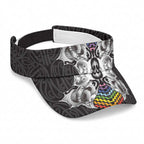 Aotearoa Kowhaiwhai Poutama Rainbow Motif Sun Visor Cap