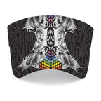 Aotearoa Kowhaiwhai Poutama Rainbow Motif Sun Visor Cap