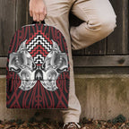 Aotearoa Kowhaiwhai Poutama Red Motif Backpack