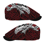 Aotearoa Kowhaiwhai Poutama Red Motif Jeff Hat