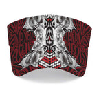 Aotearoa Kowhaiwhai Poutama Red Motif Sun Visor Cap