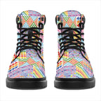 Aotearoa Kowhaiwhai Taniko Patchwork Rainbow Motifs All Season Boots